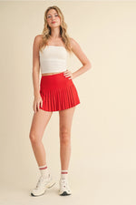 hinge pleated tennis skort