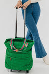 Boutique quilted roller suitcase