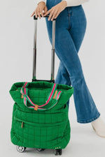 Boutique quilted roller suitcase