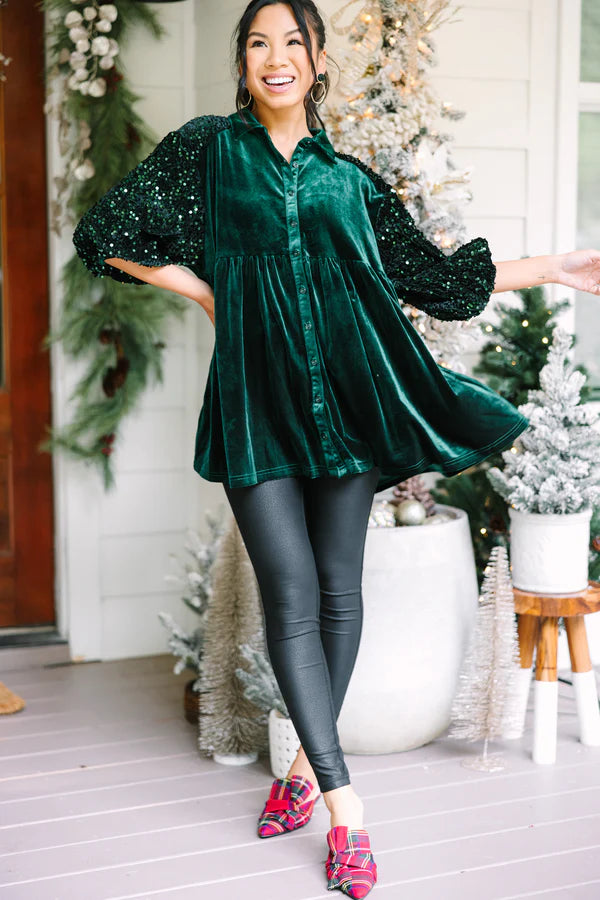 Umgee Tinsley Sequin Velvet Tunic | Holiday Party Apparel | Totally Rad  Boutique  Totally Rad.