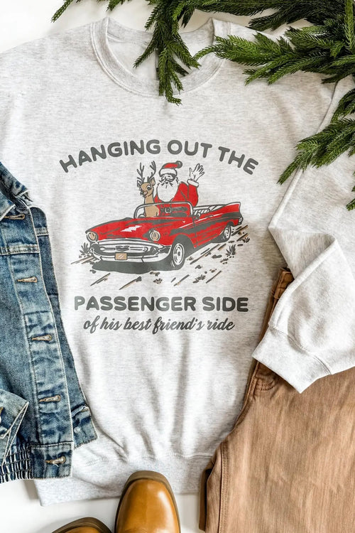 Funny Holiday sweatshirts Santa no scrubs