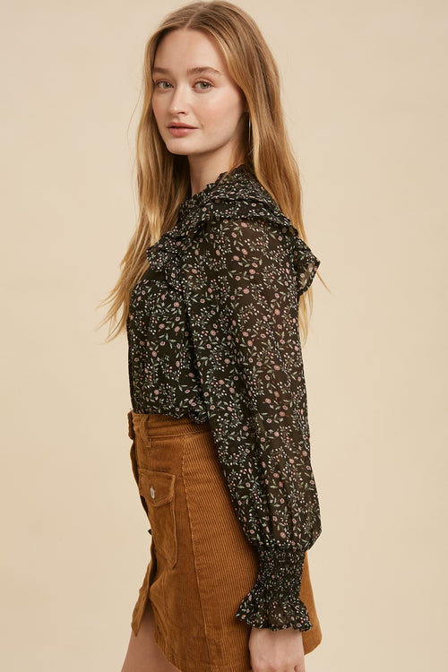 boutique floral print top