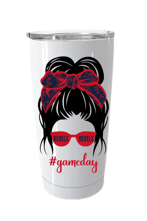 Gameday Messy Bun Tumbler