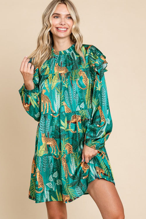 Jodifl womens leopard dress