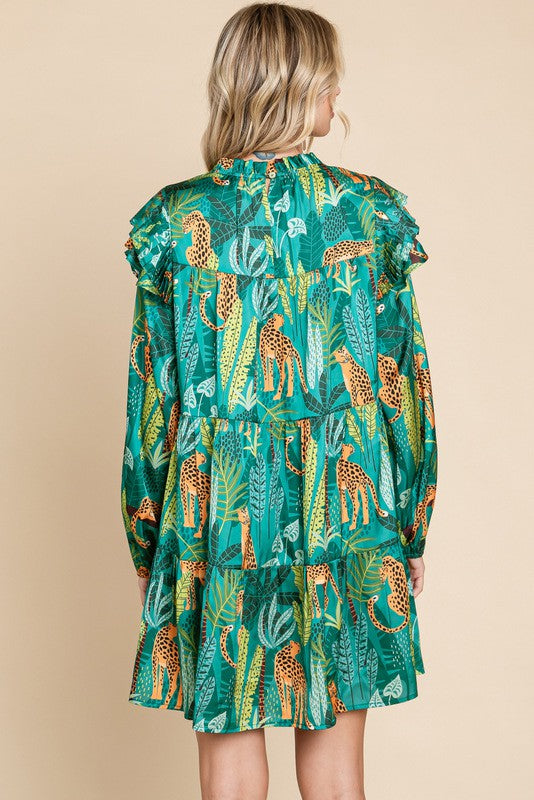 jodifl green dress Jodifl green appliqu shift dress S
