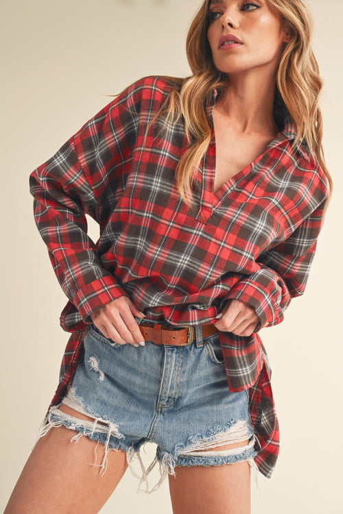 womens plaid shirt boutique