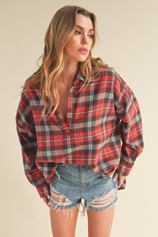 womens plaid shirt boutique