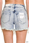 Womens distressed shorts