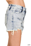 Womens distressed shorts