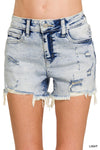 Womens distressed shorts