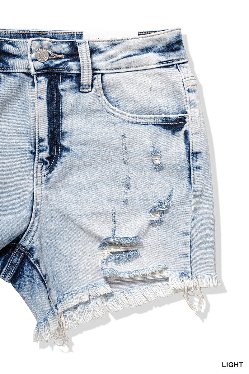 Womens distressed shorts