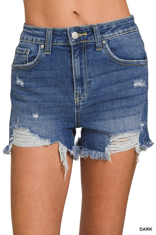 womens distressed shorts