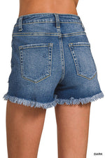 womens distressed shorts