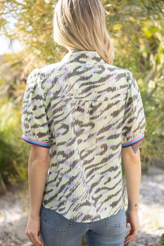 Boutique Tops Voy Zebra