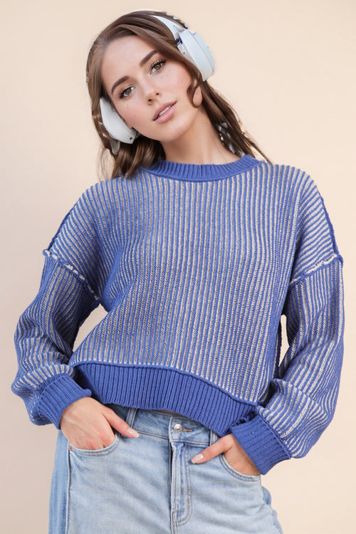 boutique two toned sweater