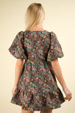 Zoe Floral Jacquard Dress