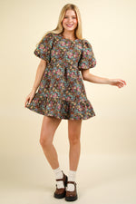 Zoe Floral Jacquard Dress