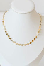 Bella Rey gold disk necklace gold necklace