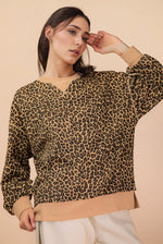 fall boutique tops comfy casual leopard