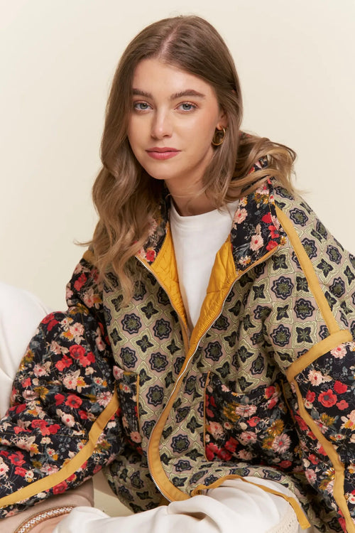 fall winter lightweight jackets floral