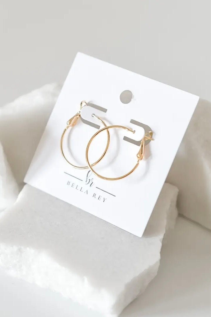 Bella Rey Jewelry Gold Hoops