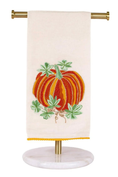 pumpkin hand towel seasonal decor