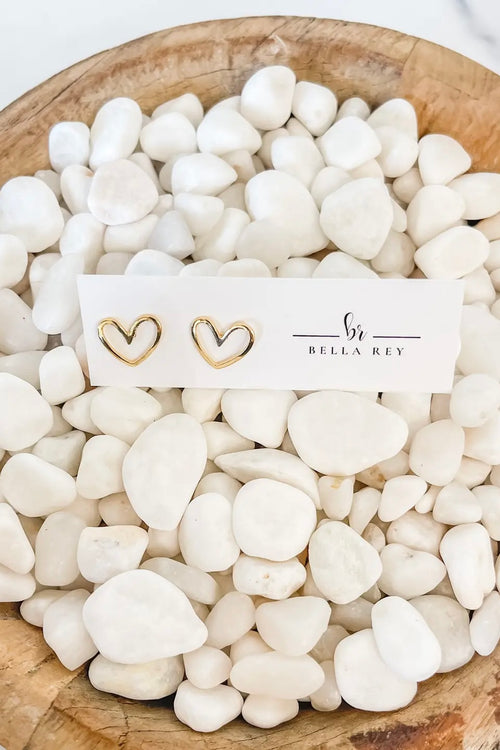 Bella rey gold earrings hearts