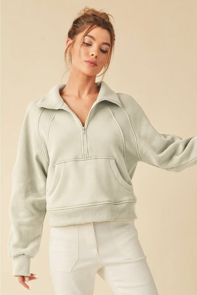 Drea Half Zip Hoodie | AEMI + CO | Totally Rad Boutique – Totally Rad.