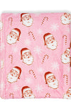 Santa Christmas throw plush blanket