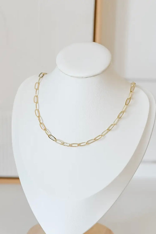 Bella Rey Jewelry Paperclip Gold Necklace