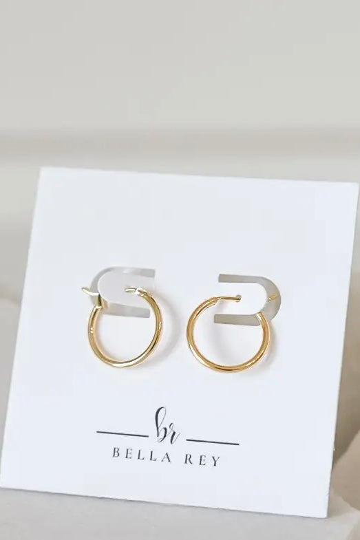 Bella Rey Jewelry small gold hoop earrings