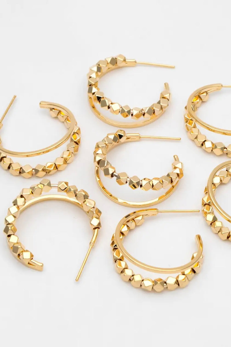 Bella Rey Jewelry Gold Hoop 
Earrings