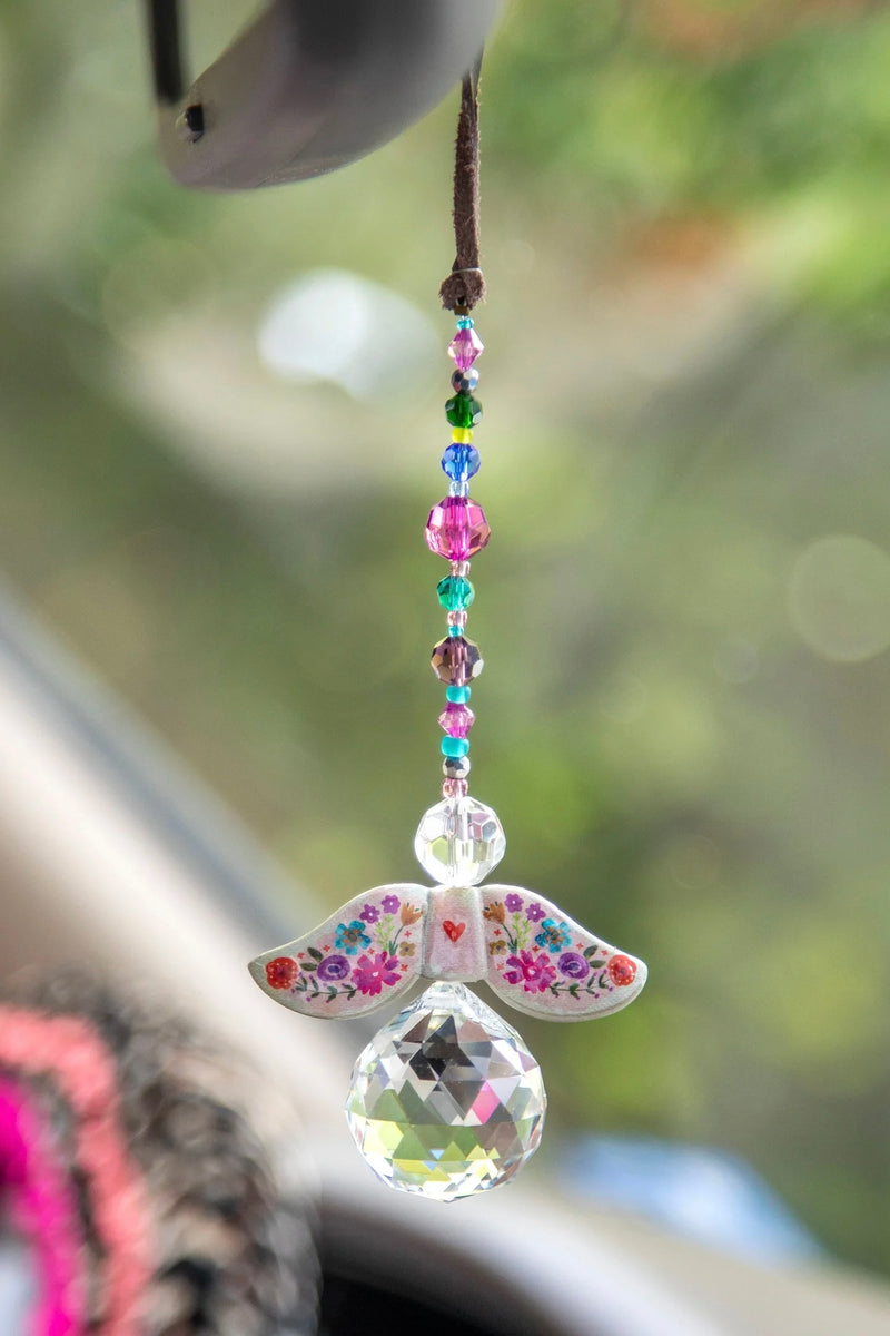 Natural Life Sun Catcher Car Charm | Angel