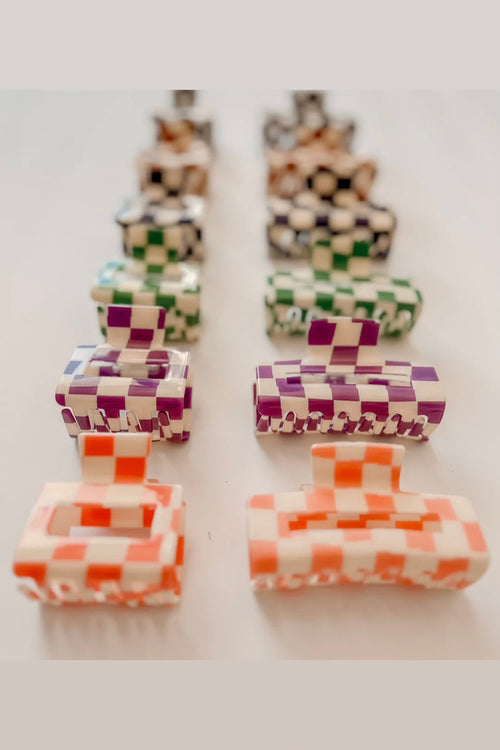 Checkered Claw Clips | Small