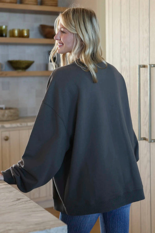 natural life oversized peace sweatshirt