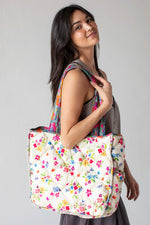 Natural Life Puffy Reversible Tote