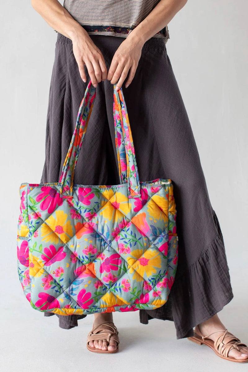 Natural Life Puffy Reversible Tote