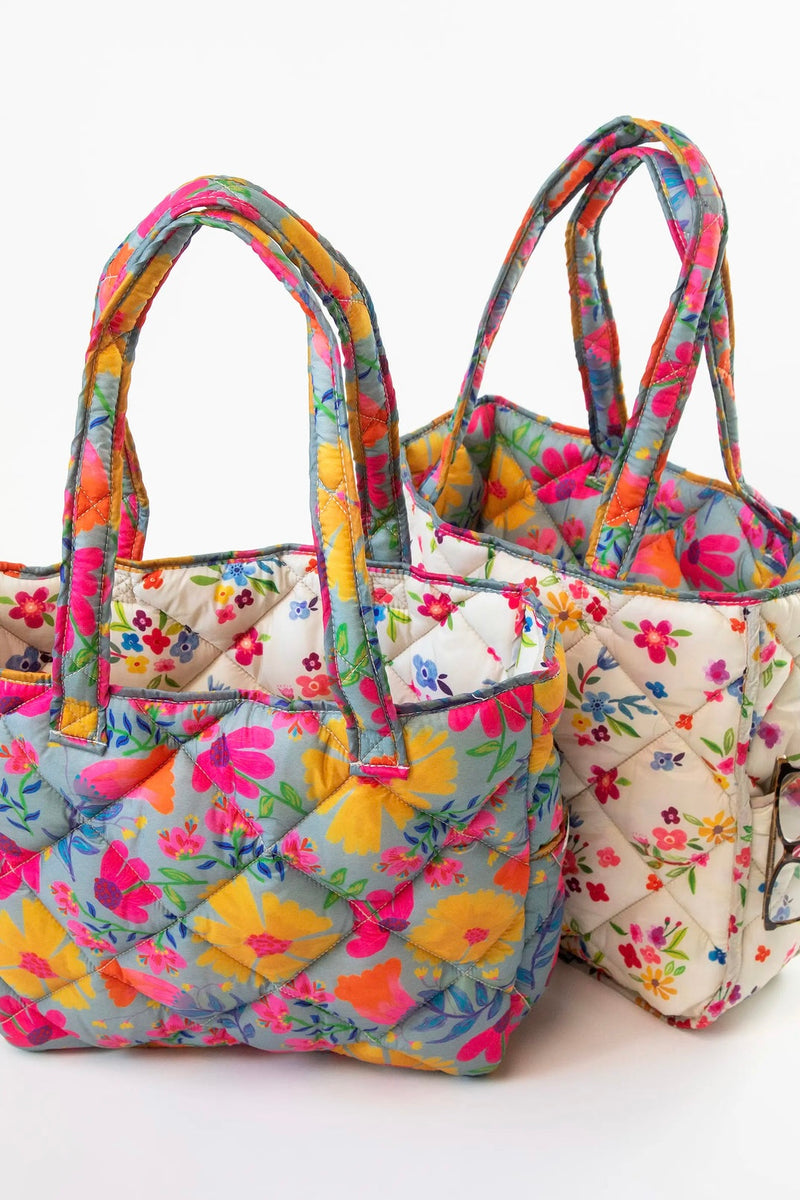 Natural Life Puffy Reversible Tote