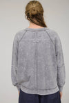 boutique distressed washed sweatshirts tops