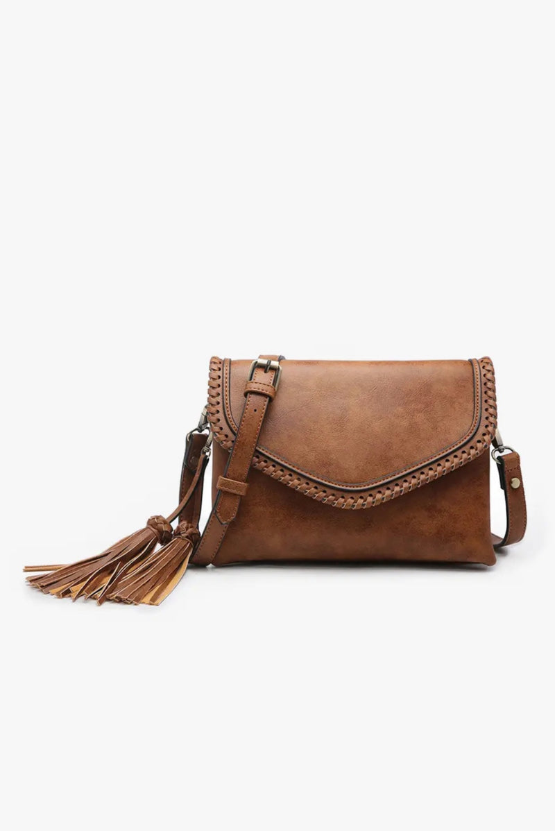 Sloane Flapover Crossbody | Brown