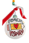 Teacher Inspire Apple Ornament