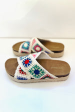Jules Crochet Espadrille Platform Sandals