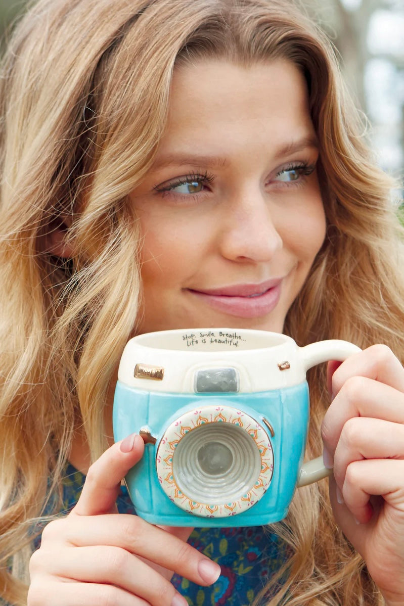 Folk Art Coffee Mug - Imogene The Camera Folk Art Coffee Mug - Imogene The Camera