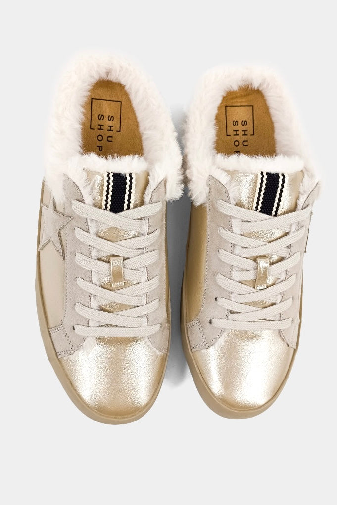 shu shop pinah slip on sneaker with fur 