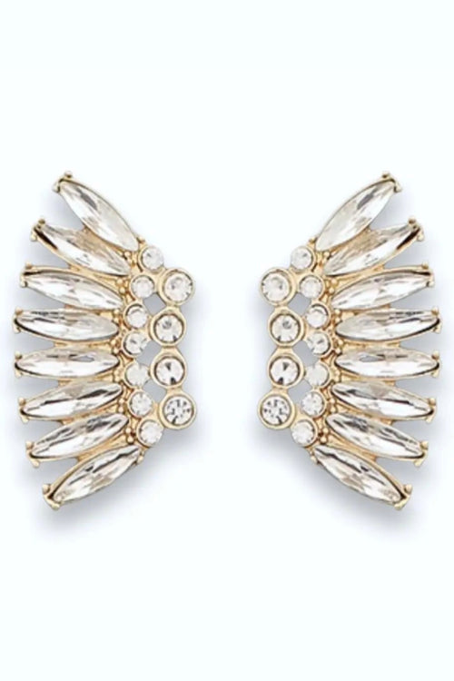 crystal wing earrings