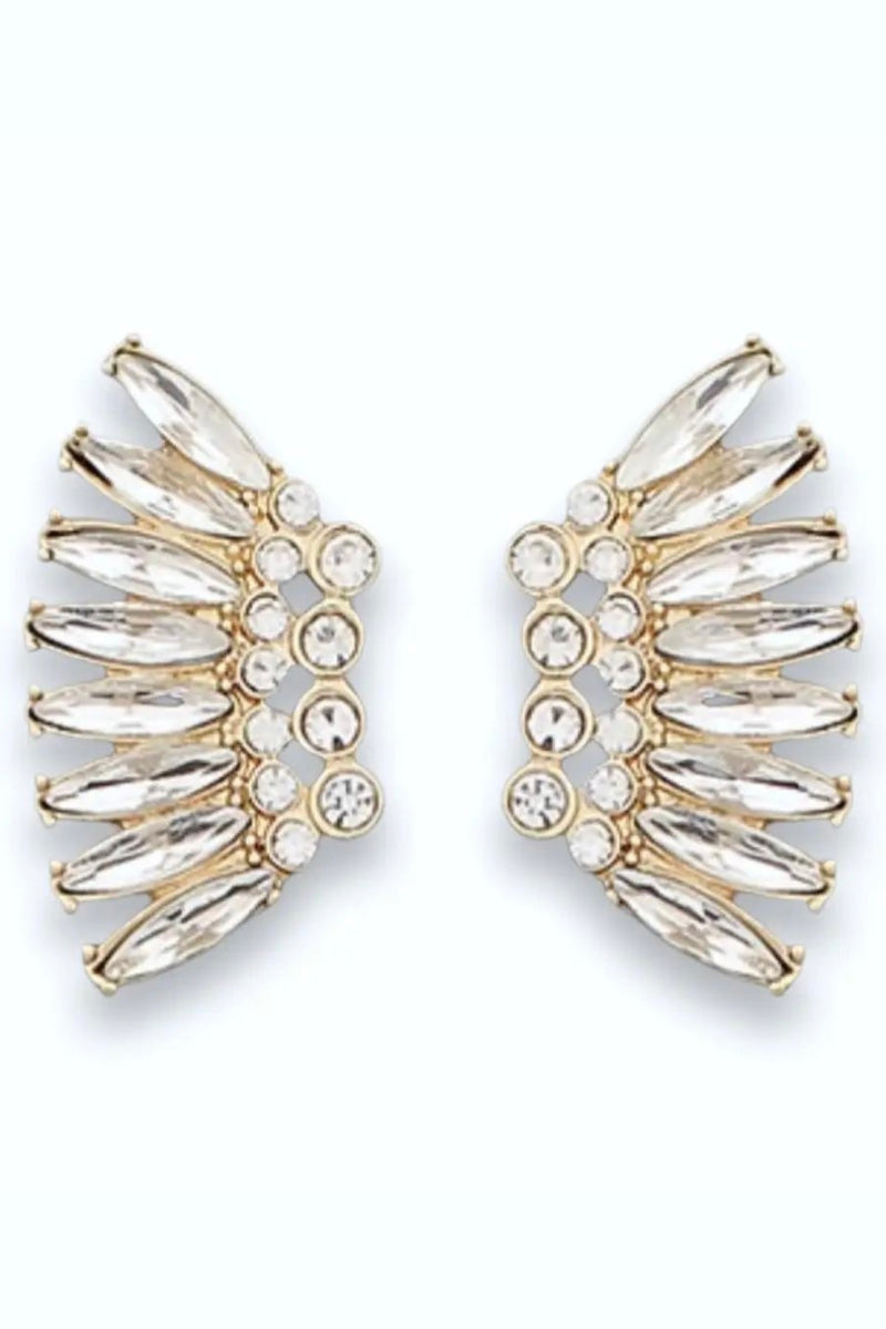 crystal wing earrings