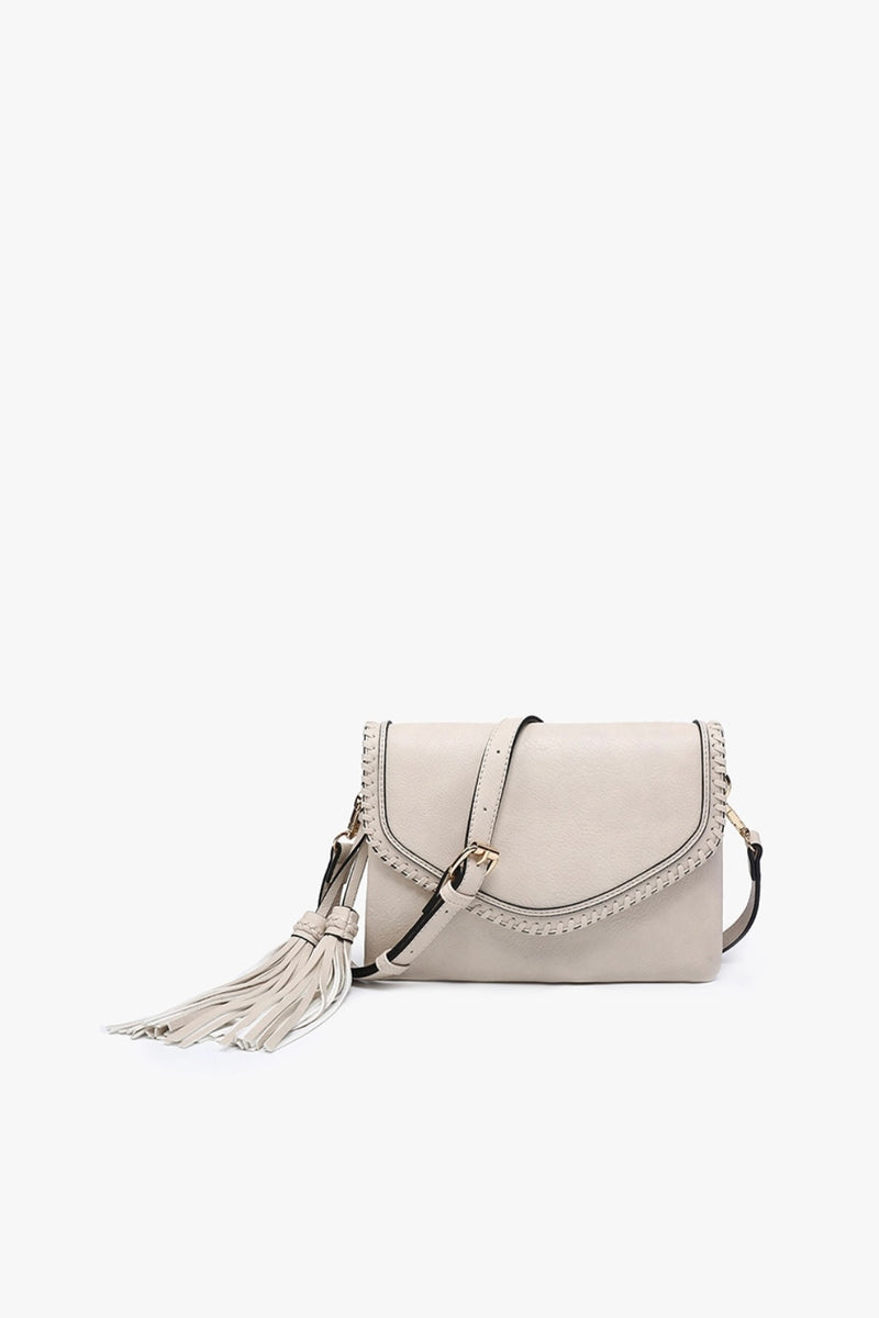 Sloane Flapover Crossbody | Greige