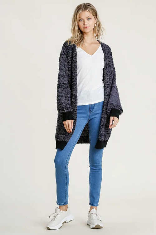 umgee popcorn long cardigan