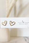 Bella rey gold earrings hearts