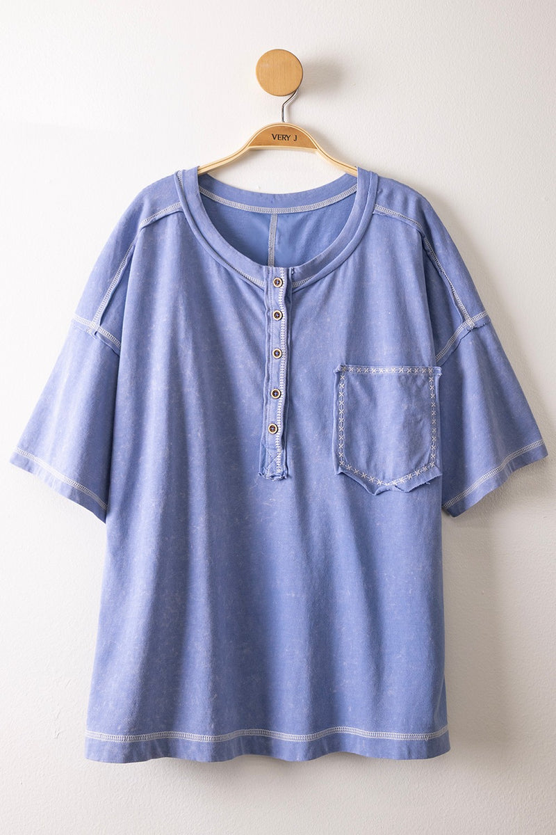 Ellis Mineral Wash Oversized Top | Totally Rad Boutique – Totally Rad.